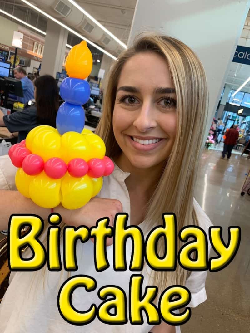 Balloon Birthday Cake - Petal Pals