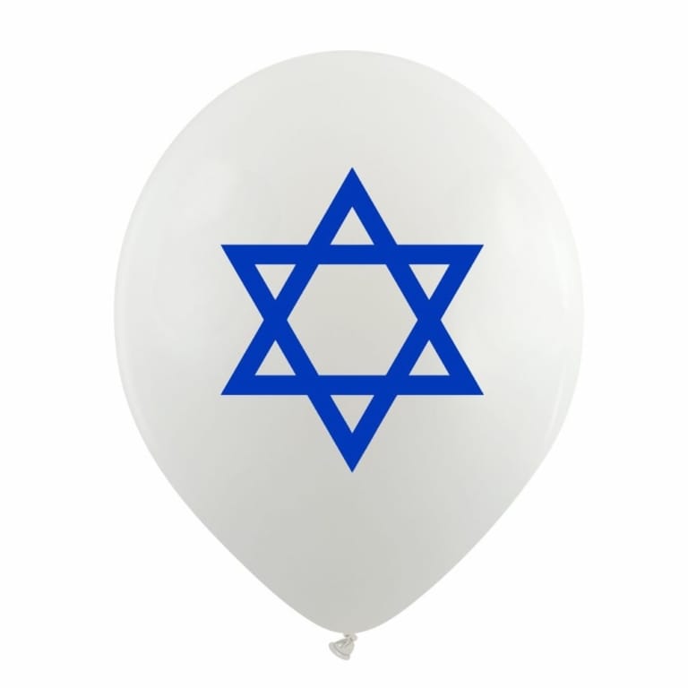 Star of David Print (6-inch White) - Balloon Academy